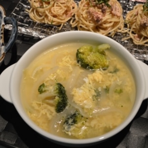 簡単～玉葱と卵のふんわりスープ